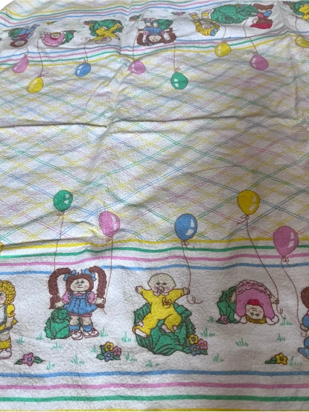 Pair Of 1980's Cabbage Patch Kids Receiving Baby Blankets 30
